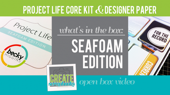 Project Life Seafoam Scrapbooking Core Kit & Designer Paper Pack by Becky Higgins