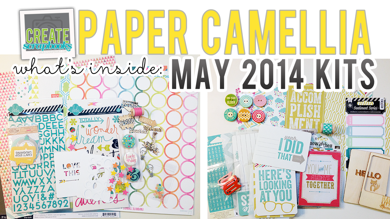 What's Inside Video: PaperCamellia.com MAY 2014 Scrapbook Kit & NEW Everyday Life (pocket page style) Kit Release