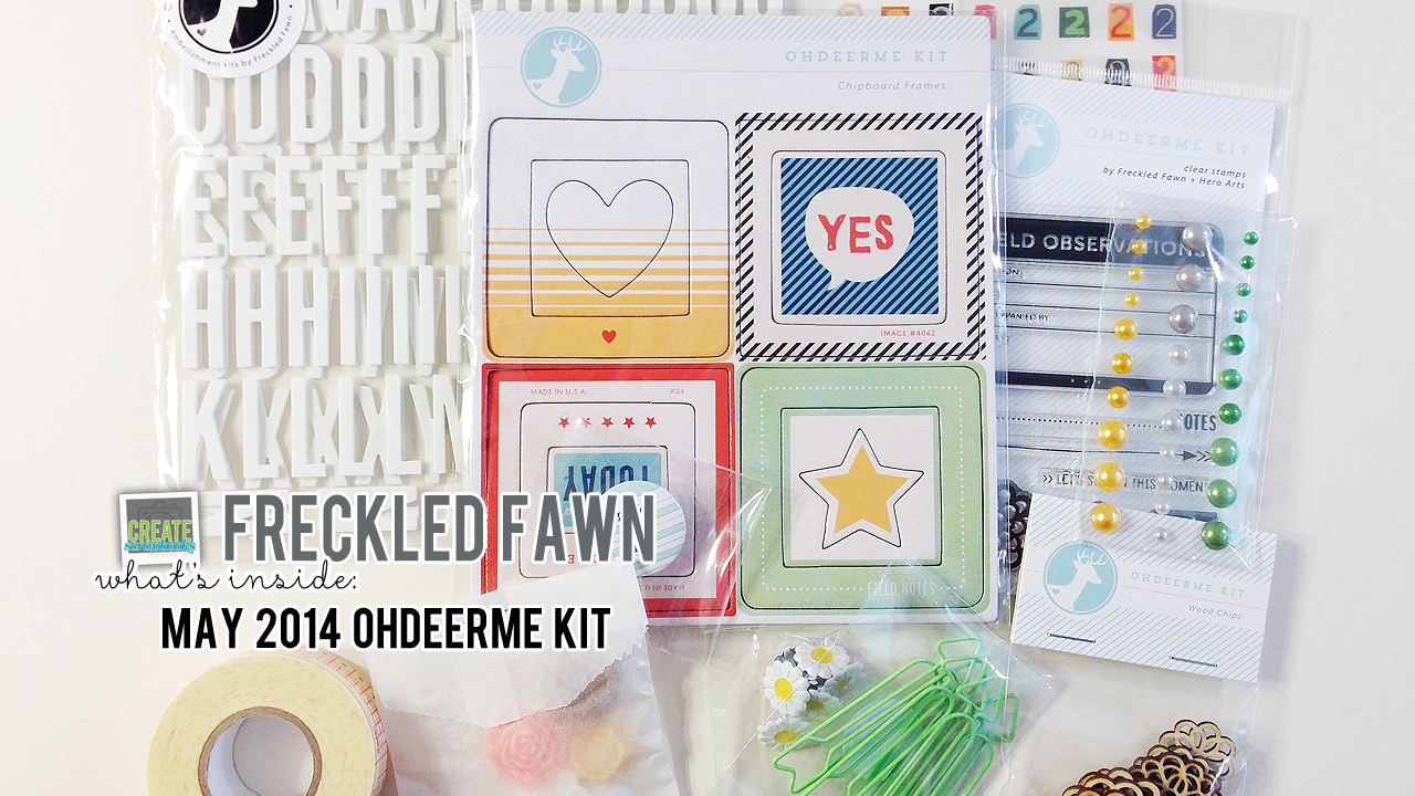 FreckledFawn.com: OHDEERME MAY 2014 Embellishment Kit - Featuring Freckled Fawn Exclusives & Hero Arts Stamps