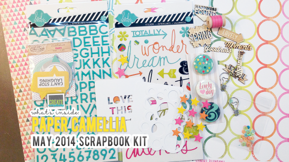 Create Scrapbooks What's Inside Video: PaperCamellia.com MAY 2014 Scrapbook Kit Release