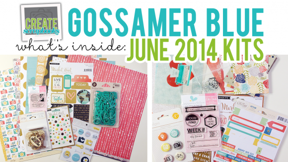 http://youtu.be/UtulG3FTP6Q JUNE 2014 - What's Inside Video Gossamer Blue Scrapbook Kits ScrapClubs CreateScrapbooks