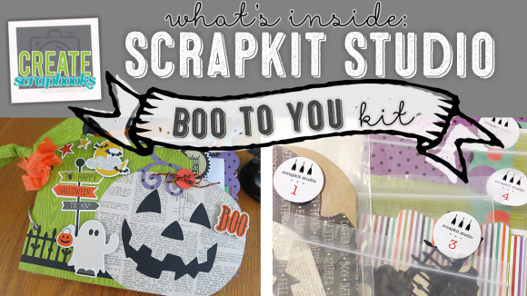 http://youtu.be/vYPA8JzBei0 Create Scrapbooks What's Inside  VIDEO: ScrapKit Studio - BOO TO YOU - Halloween Themed 6x9â€ Complete Album Kit featured at scrapclubs.com
