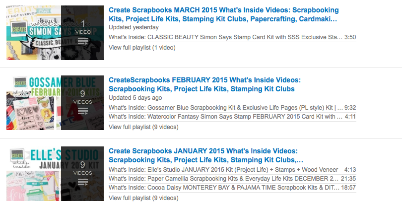 http://youtube.com/CreateScrapbooks CreateScrapbooks YouTube Scrapbooking Videos, Kit Clubs